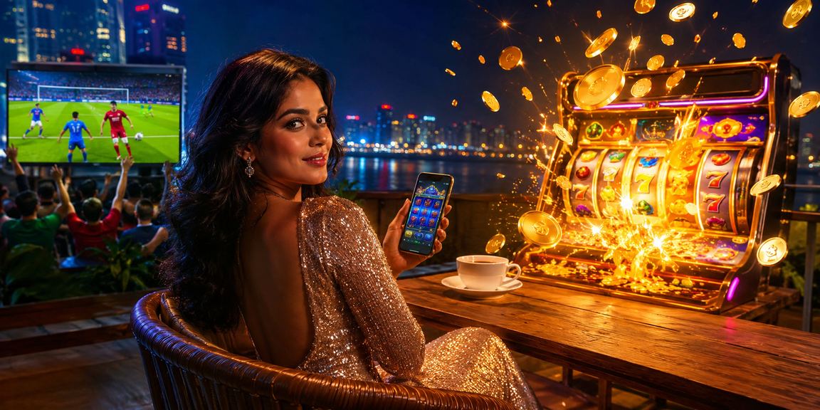 ঢাকায় সমুদ্রসৈকতে স্লট গেম খেলছেন একজন