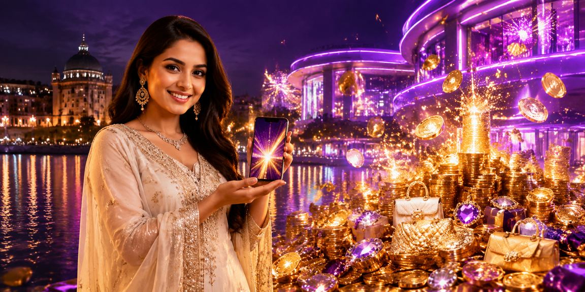 A user enjoying VIP bonuses and the betting experience under neon lights in Rajshahi
