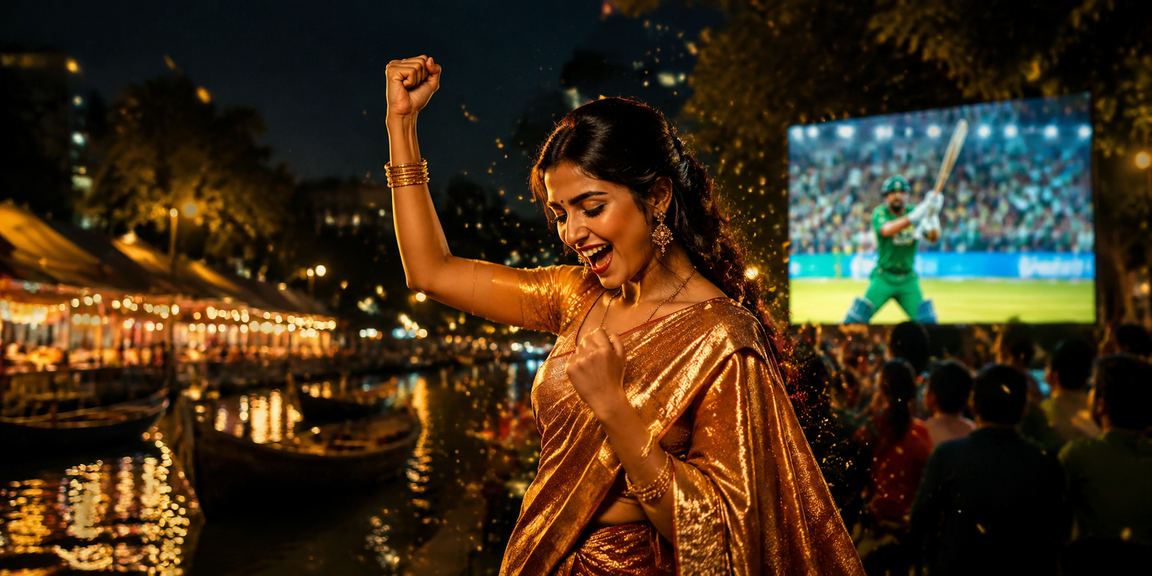 সুন্দরবনের কাছে বেটিং সাইটে খেলছেন একজন নারী